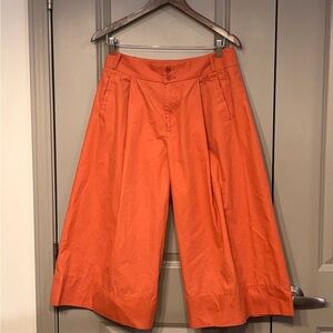 Anthropologie Orange Cropped Pants